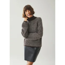 Jupe en simili-cuir noir