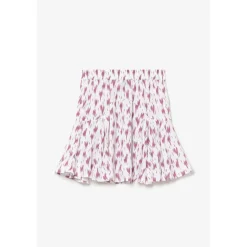 Jupe fille, evasée, patineuse MARLIGI rose en viscose