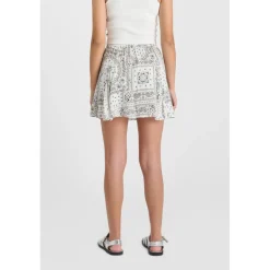 Jupe fille evasée, patineuse KASHIGI blanc en viscose Meg