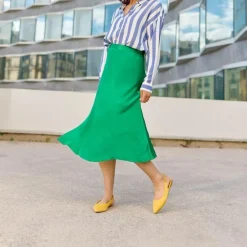 Jupe JILL vert en viscose