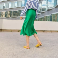 Jupe JILL vert en viscose