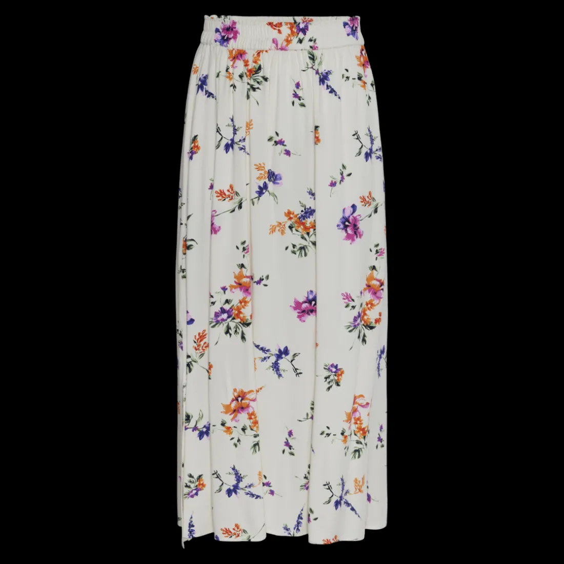 Jupe longue blanc en viscose Xena