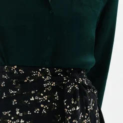 Jupe longue femme noire en viscose