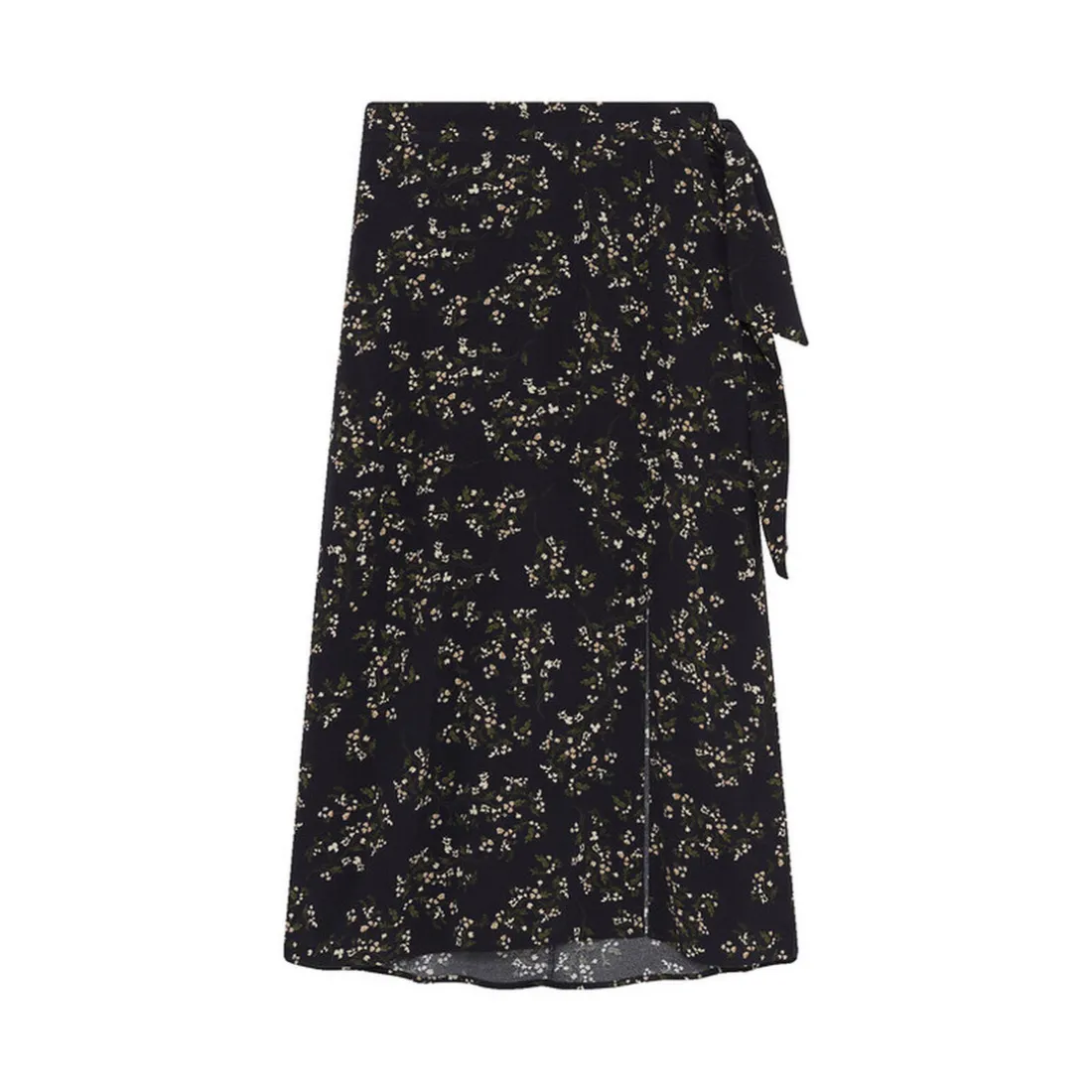 Jupe longue femme noire en viscose