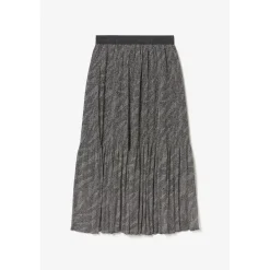 Jupe longue Zoumba à motif animalier noir