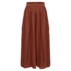 Jupe marron en viscose
