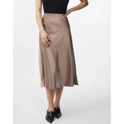 Jupe midi gris