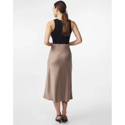 Jupe midi gris