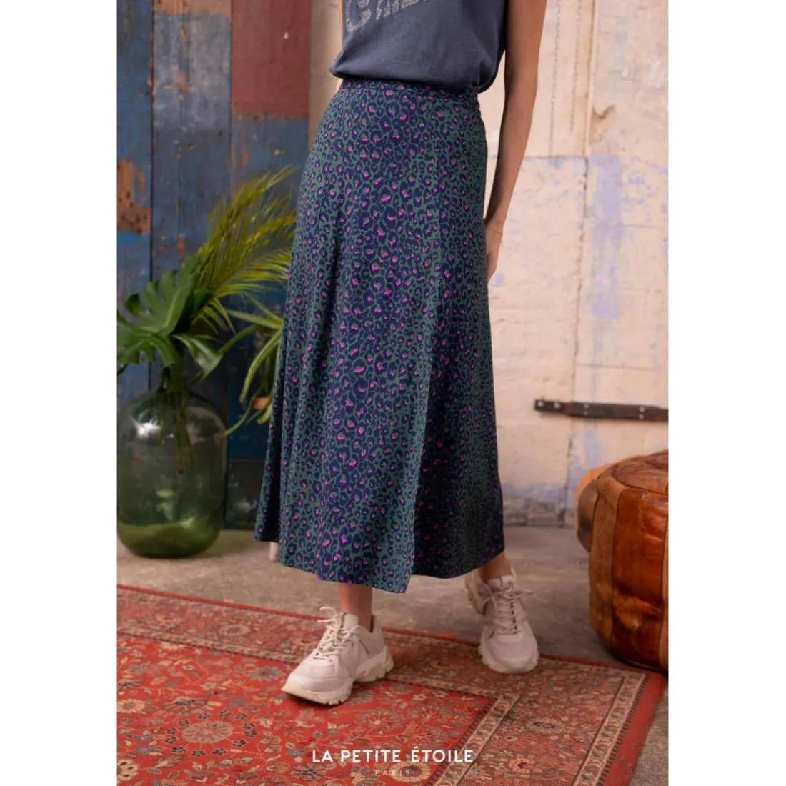 Jupe Midi Lorita gris