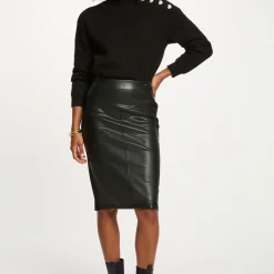 Jupe mi-longue femme Morgan noir