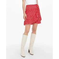 Jupe portefeuille rouge