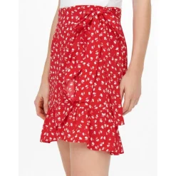 Jupe portefeuille rouge