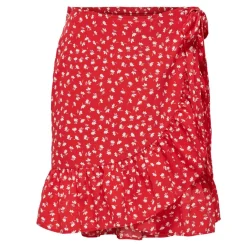 Jupe portefeuille rouge