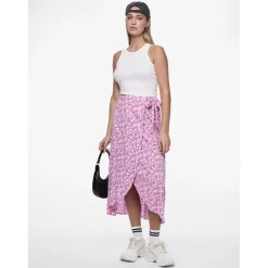 Jupe portefeuille Tala rose en viscose Dee