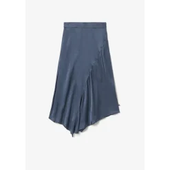 Jupe évasée - Bleue en viscose