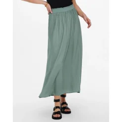 Jupe verte en viscose