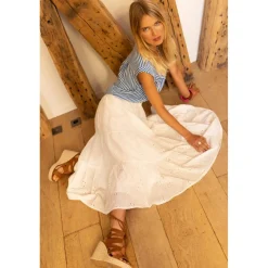 Jupon Flora blanc en coton