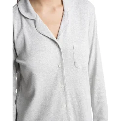 Kate - Haut de pyjama manches longues gris en coton