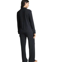 Kate- Haut de pyjama manches longues noir en coton