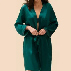 Kimono - Emeraude vert en soie