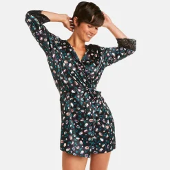 Kimono noir Impériale