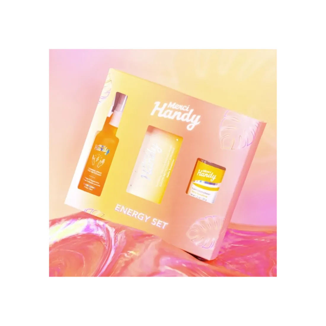 Kit Énergisant pour le Corps - Spray Nettoyant Main + Savon Exfoliant Doux + Déodorant