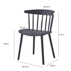 La chaise EXCHANGE avec design scandinave Noir