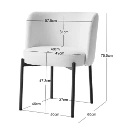 La chaise GRIMSTAD avec design scandinave Blanc