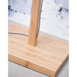 Lampadaire Abat-jour Bambou Naturel Blanc ANDES