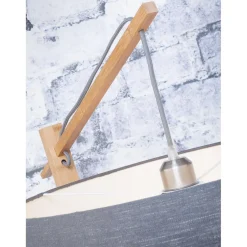 Lampadaire Abat-jour Bambou Naturel Blanc ANDES