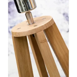 Lampadaire Abat-jour Bleu Jean en Bois EVEREST