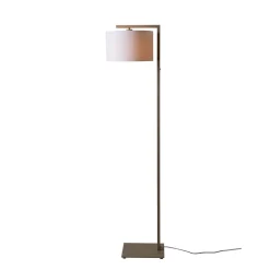 Lampadaire Boston sable abat-jour blanc