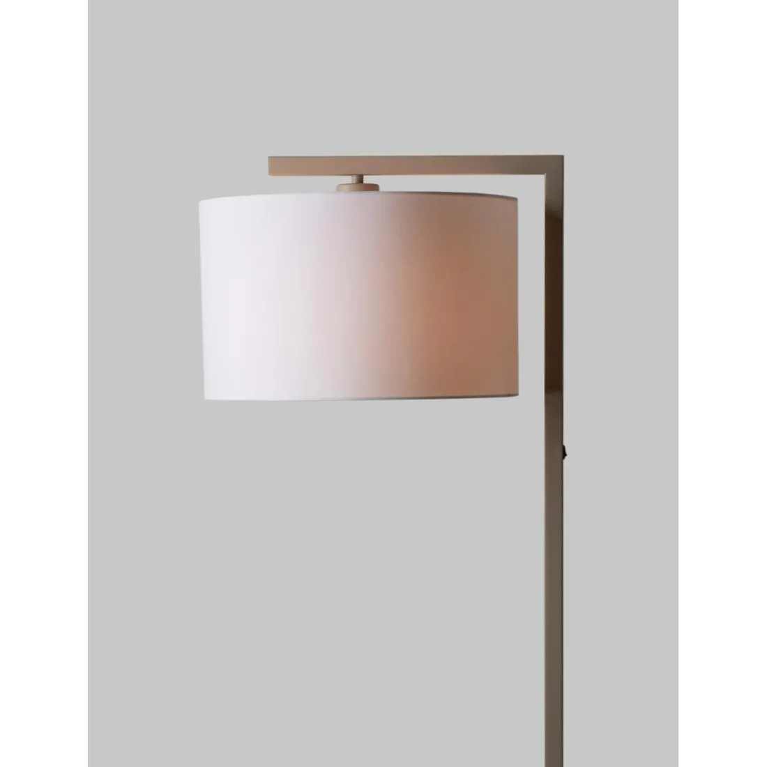 Lampadaire Boston sable abat-jour blanc