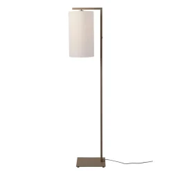 Lampadaire Boston sable abat-jour blanc