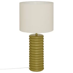 Lampe à poser champignon secteur Vinus vert Kaki