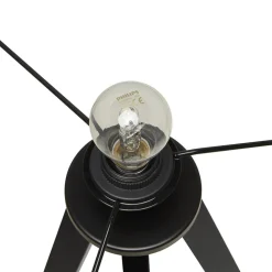 Lampe à poser design 'SPRING MINI' avec abat-jour et trépied noir