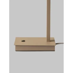 Lampe de table Boston sable abat-jour lin fonce