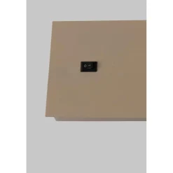 Lampe de table Boston sable abat-jour blanc
