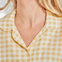 LDN. VICHYPYJ Pyj. jaune en viscose