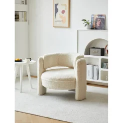 Le fauteuil de salon BANGUI avec son design moderne Blanc