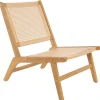 Le fauteuil intérieur extérieur en acacia massif AGUILARES style scandinave marron