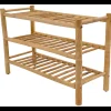 Le meuble d'entrée BANDUNG 3 étagères design scandinave et sa structure en bois