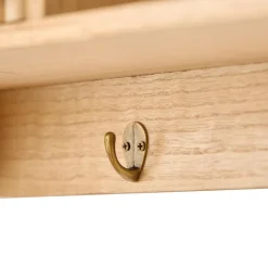 Le Porte-Manteau mural en bois 2 Portes Style Japandi 2 Crochets KONDO style scandinave pour une touche de modernité et d'élégance