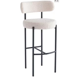 Le tabouret de bar LARS design scandinave élégant assise garnie premium avec une mousse ultra-dense