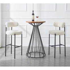 Le tabouret de bar LARS design scandinave élégant assise garnie premium avec une mousse ultra-dense
