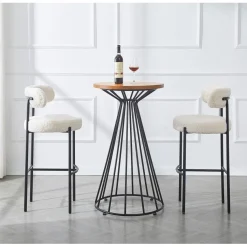 Le tabouret de bar LARS design scandinave élégant assise garnie premium avec une mousse ultra-dense
