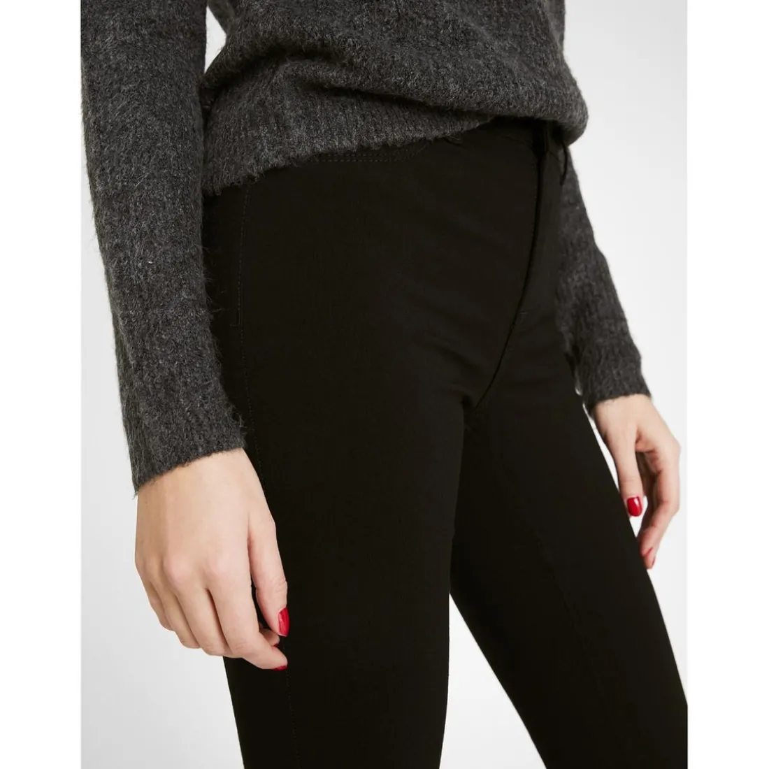 Legging skinny fit noir en viscose Elsie