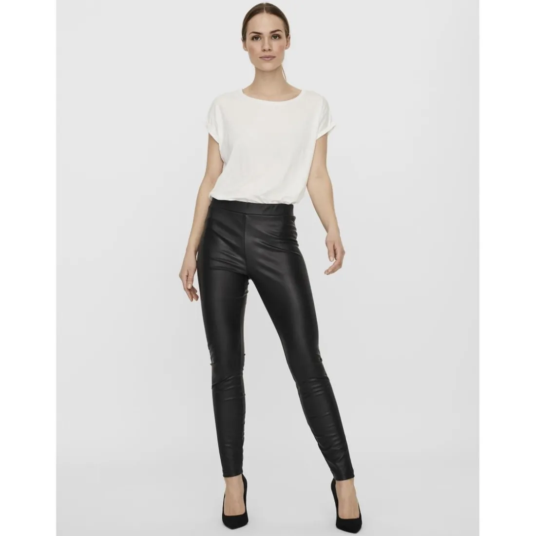Legging Skinny Fit Taille moyenne noir Lara
