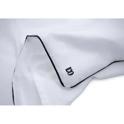 Les signatures - Housse de couette en percale de coton - blanc/passepoil noir