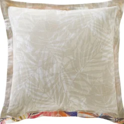 Linge de lit en coton GAMME SUCREE feuillage tropical multicolore